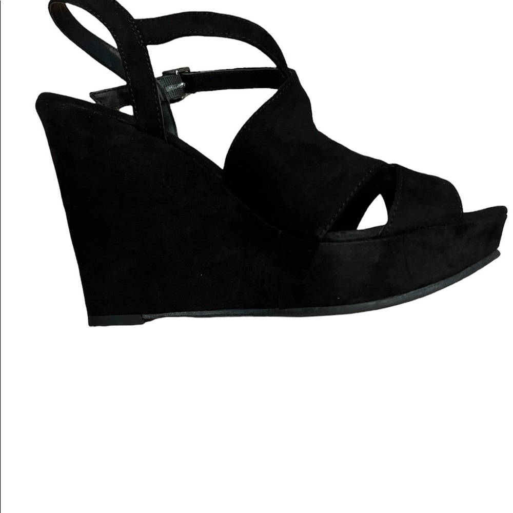 a.n.a platform shoes in black suede